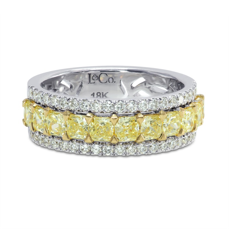 Fancy Yellow Radiant Diamond Band Ring, ARTIKELNUMMER 264878 (2,53 Karat TW)