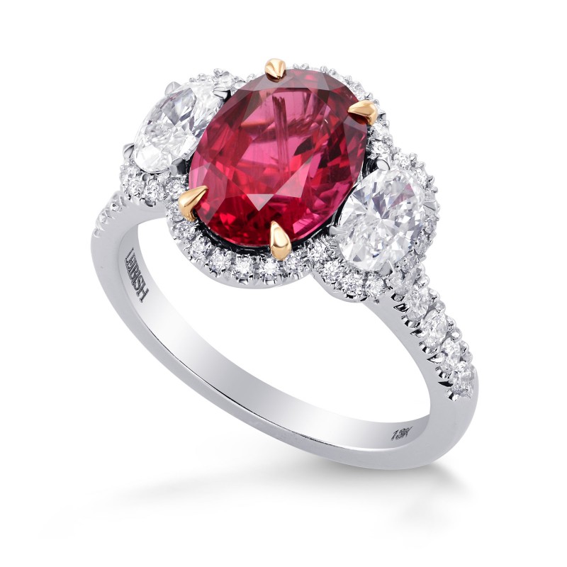 Rubellite & Diamond Engagement Ring, SKU 269325 (3.24Ct TW)