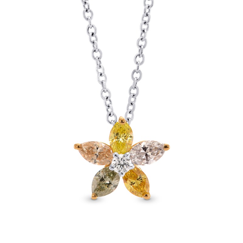 Multicolor Marquise Diamond Pendant, SKU 275009 (0.47Ct TW)