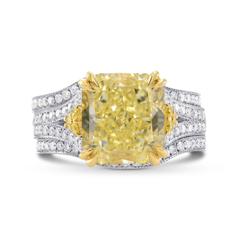 Light Yellow Radiant Diamond Engagement & Wedding Ring Set, SKU 275645 ...