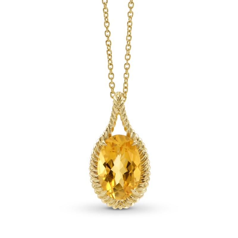 Orange Citrine Drop Pendant, SKU 280332 (2.88Ct)