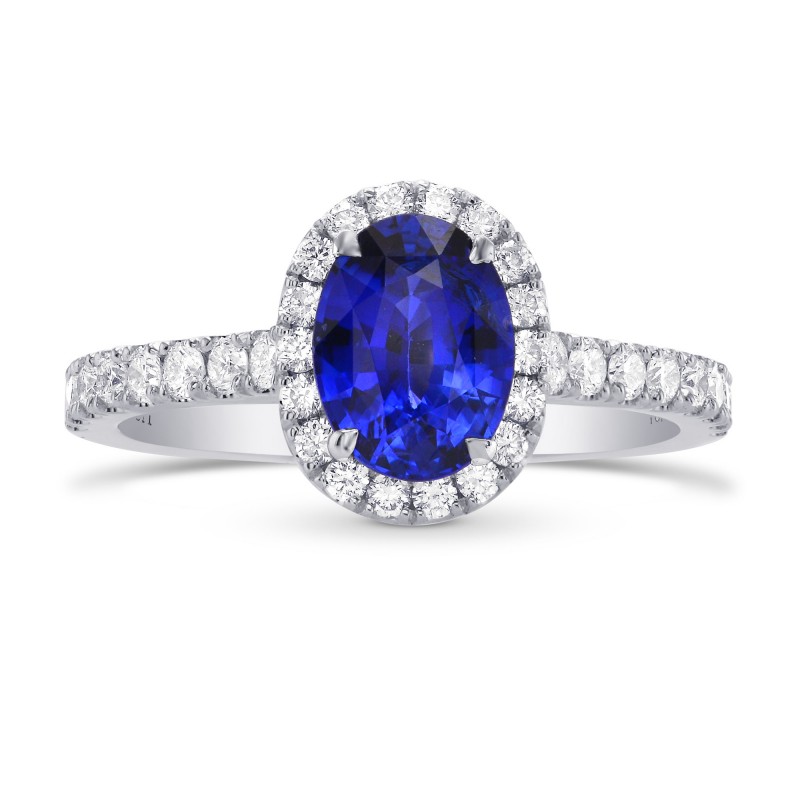 Sapphire & Diamond Halo Ring, SKU 288630 (1.77Ct TW)