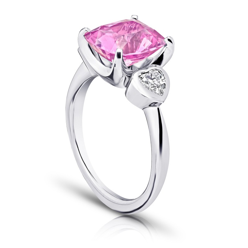 Pink Cushion Spinel and Diamond Ring, SKU 28889V (4.58Ct TW)