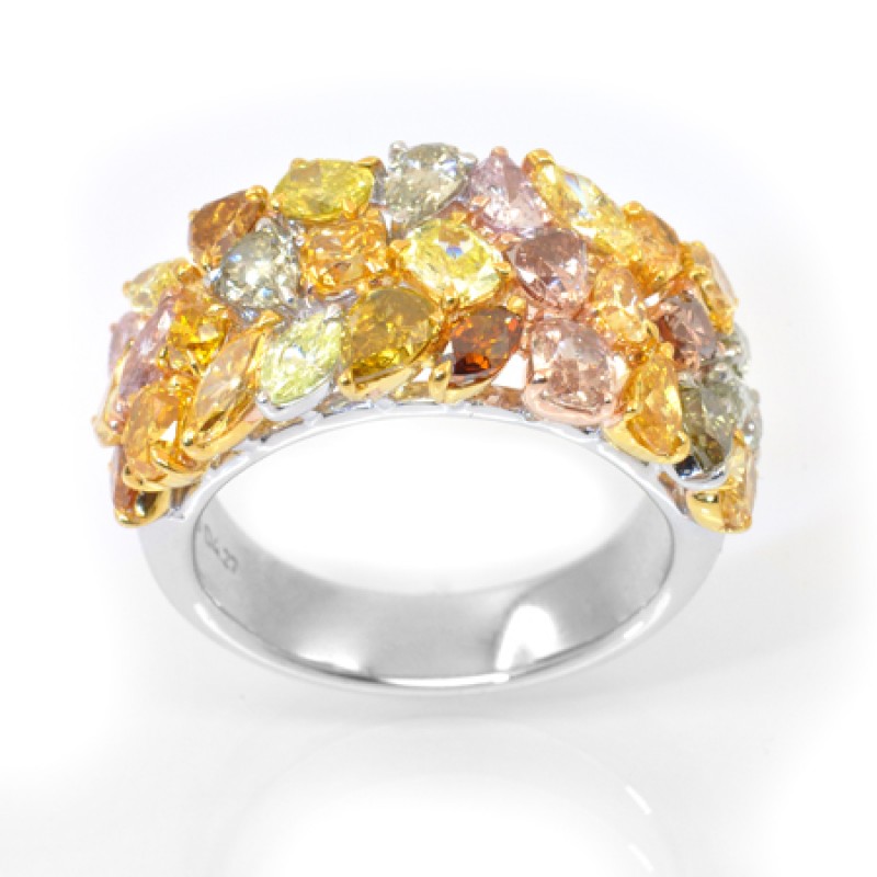 Fancy Color Diamond Couture Designer Ring, SKU 29002 (4.27Ct TW)