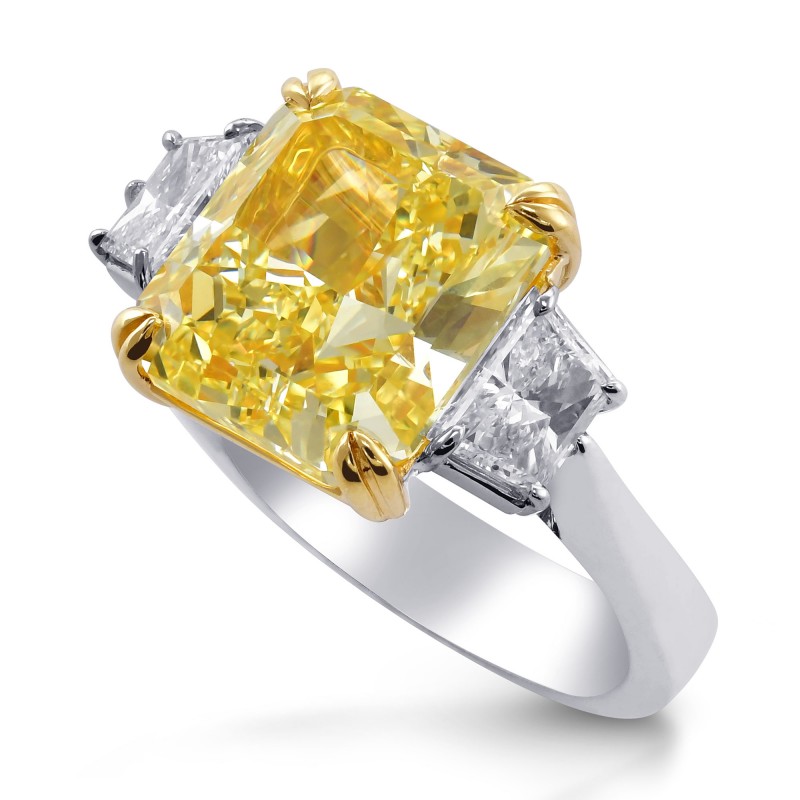 Radiant Vivid Yellow Diamond 3 Stone Ring, SKU 29079V (8.00Ct TW)