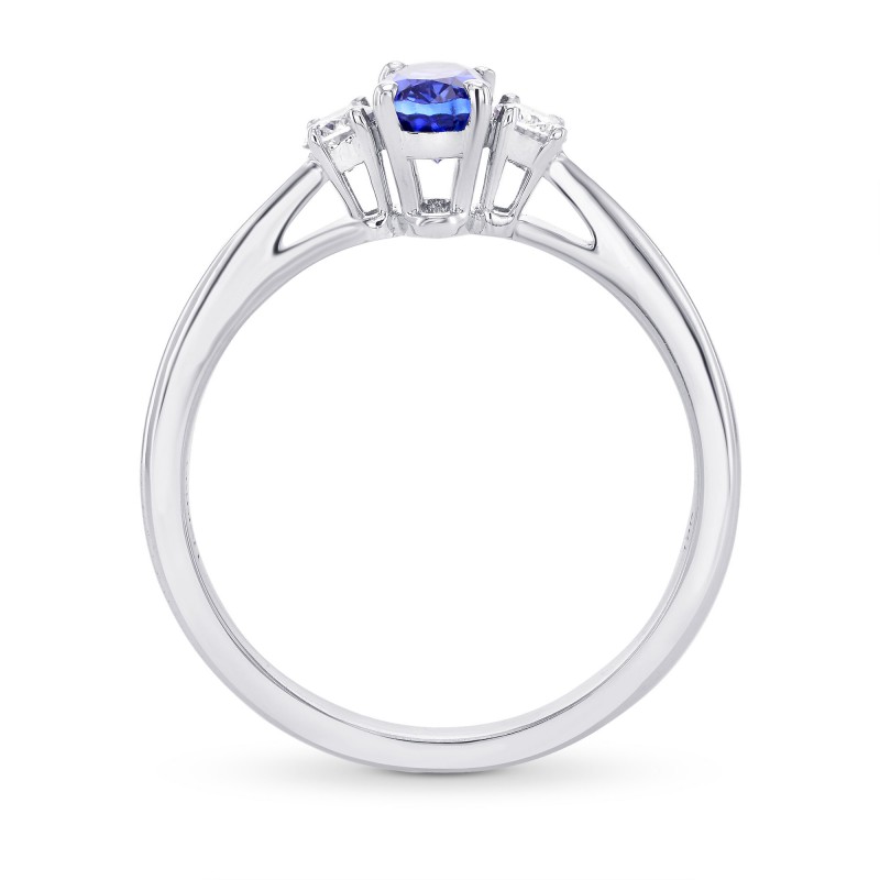 Blue Sapphire and Diamond 3 Stone Ring, SKU 298873 (0.89Ct TW)
