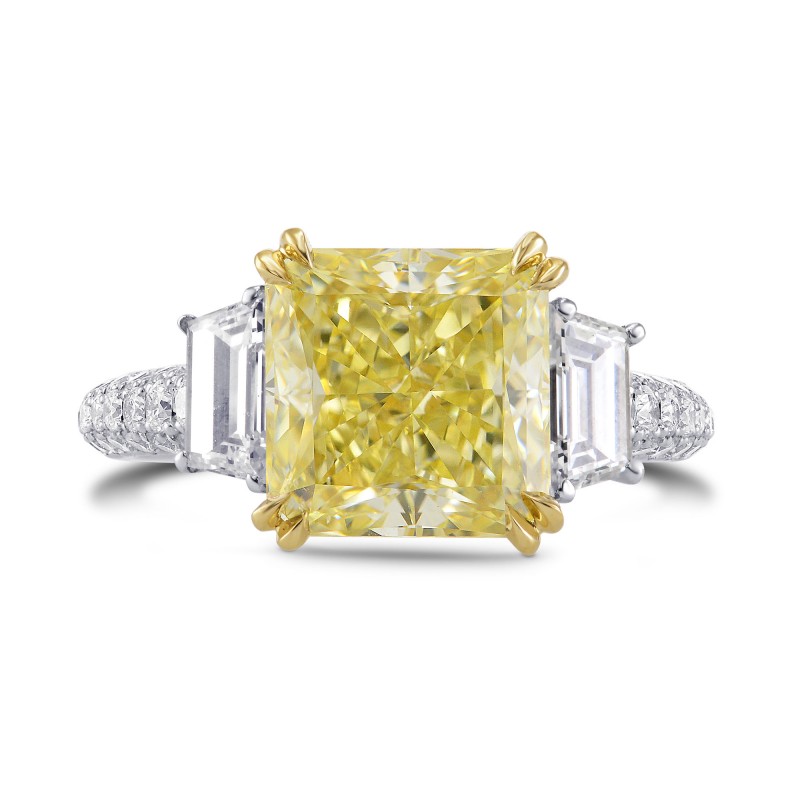 Fancy Light Yellow Radiant & Trapezoid Diamond Ring, ARTIKELNUMMER 304253 (5,31 Karat TW)