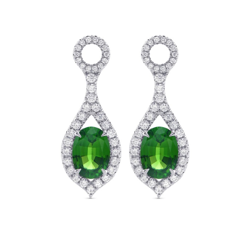 Mood Design Gemstones and Diamond Halo Drop Earrings, SKU 311744 (8 ...
