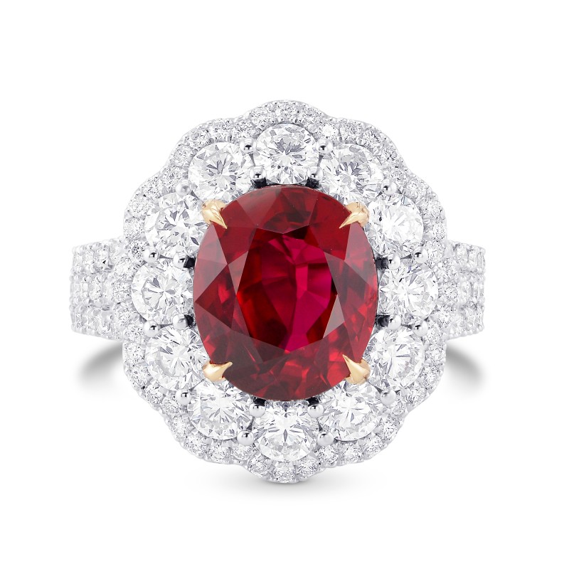 Pigeon Blood Red Oval Ruby & Diamond Extraordinary Ring, SKU 336675 (6 ...