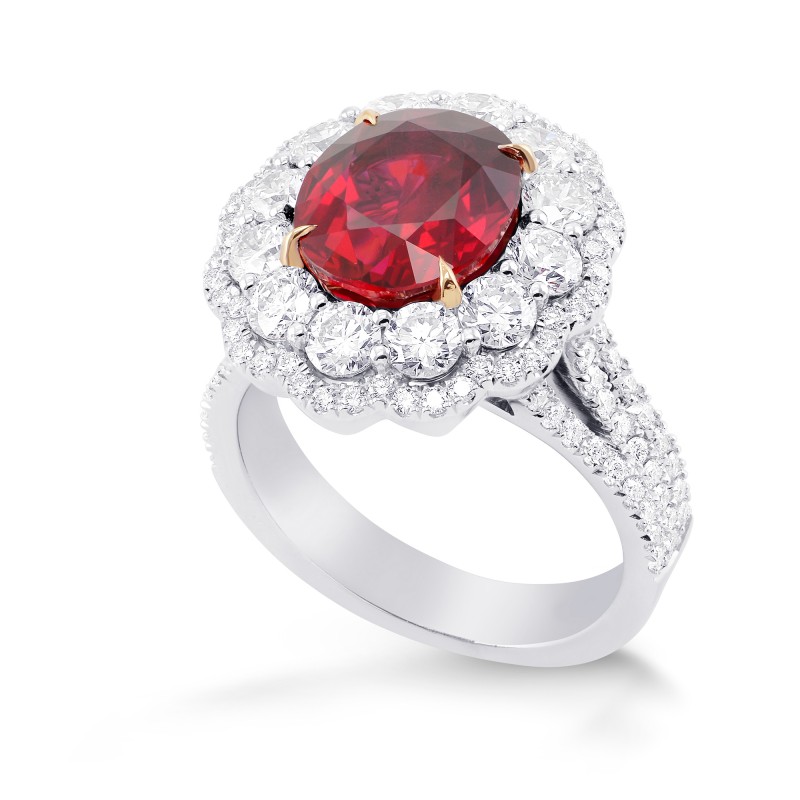 Pigeon Blood Red Oval Ruby & Diamond Extraordinary Ring, SKU 336675 (6 ...