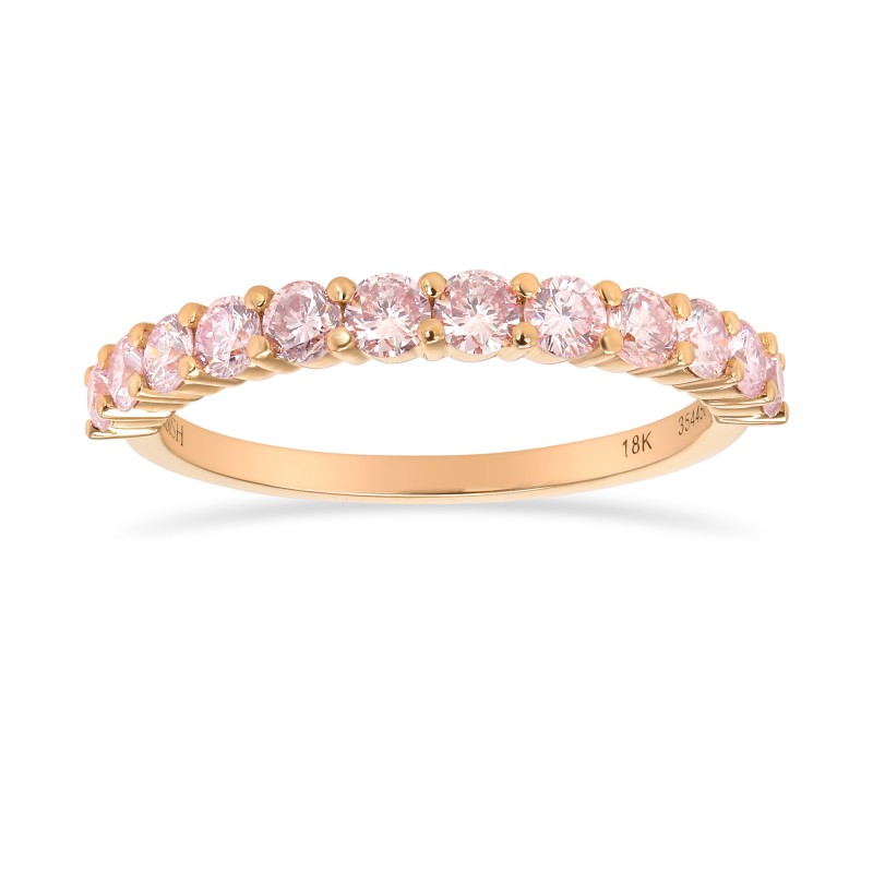 Light Pink Round Brilliant Diamond Band, SKU 354450 (0.85Ct TW)