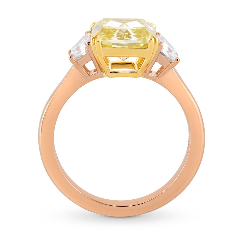 Fancy Yellow Radiant & Trapezoid Diamond 3 Stone Ring, SKU 356731 (2 ...