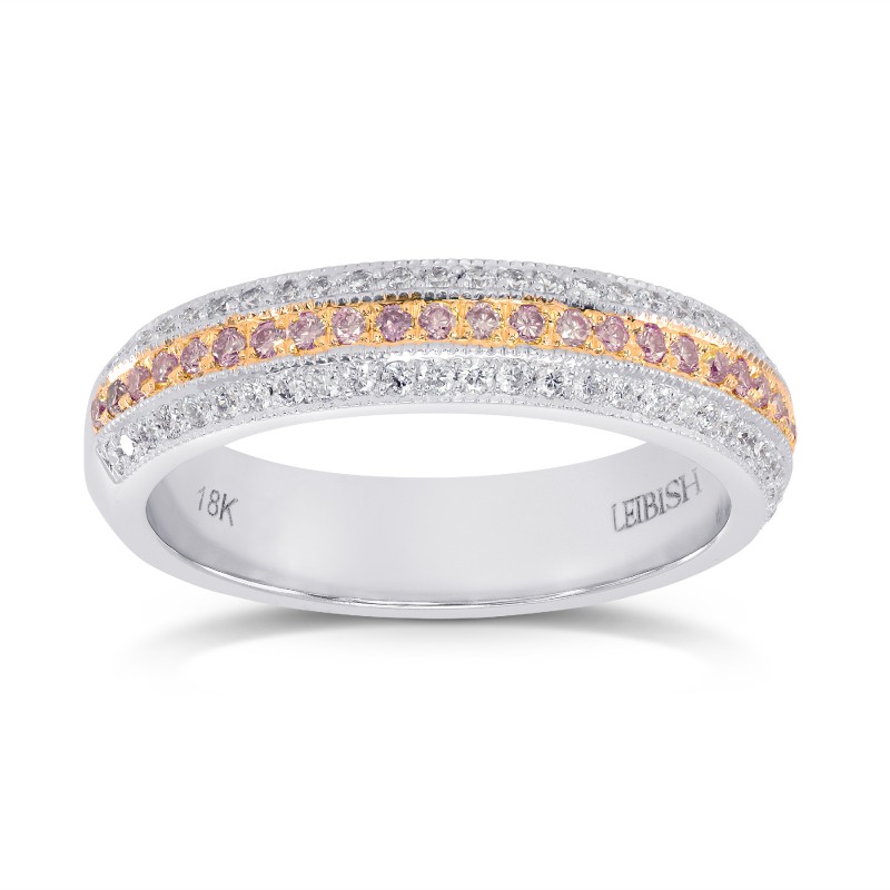 Fancy Pink and Collection Color Diamond Pave Millgrain Wedding Band, SKU 50742 (0.50Ct TW)