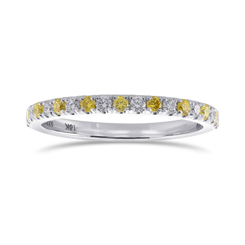 Fancy Intense Yellow and White Diamond Band Ring, ARTIKELNUMMER 533990 (0,34 Karat TW)