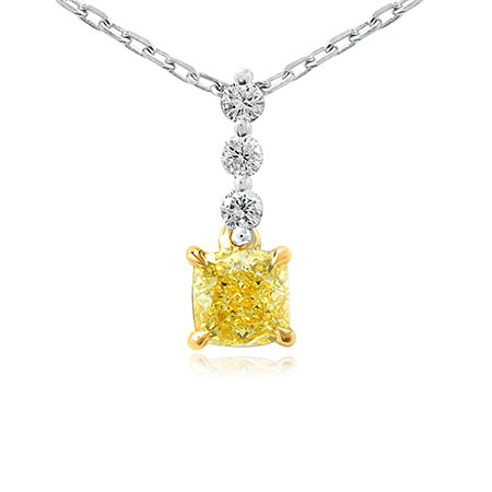 Fancy Yellow Cushion Diamond Pendant, ARTIKELNUMMER 72522 (0,48 Karat TW)