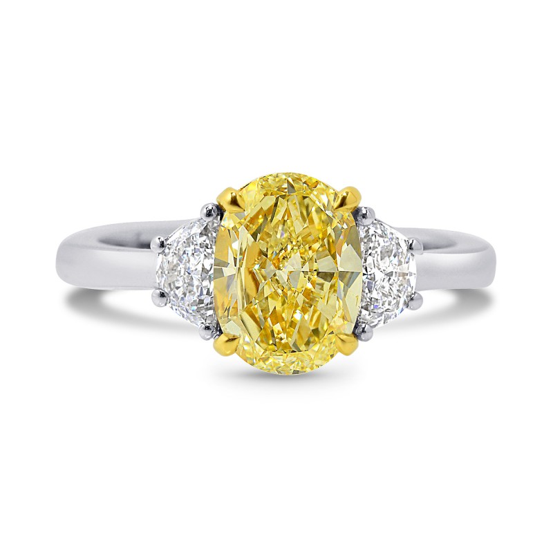 2.45Ct TW Fancy Yellow Oval Diamond Ring, ARTIKELNUMMER 72607 (2,45 Karat TW)