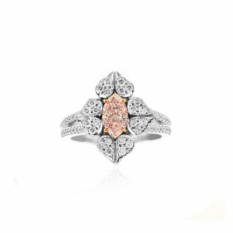 Fancy Light Pink Marquise Diamond Ring, ARTIKELNUMMER 90226 (1,34 Karat TW)