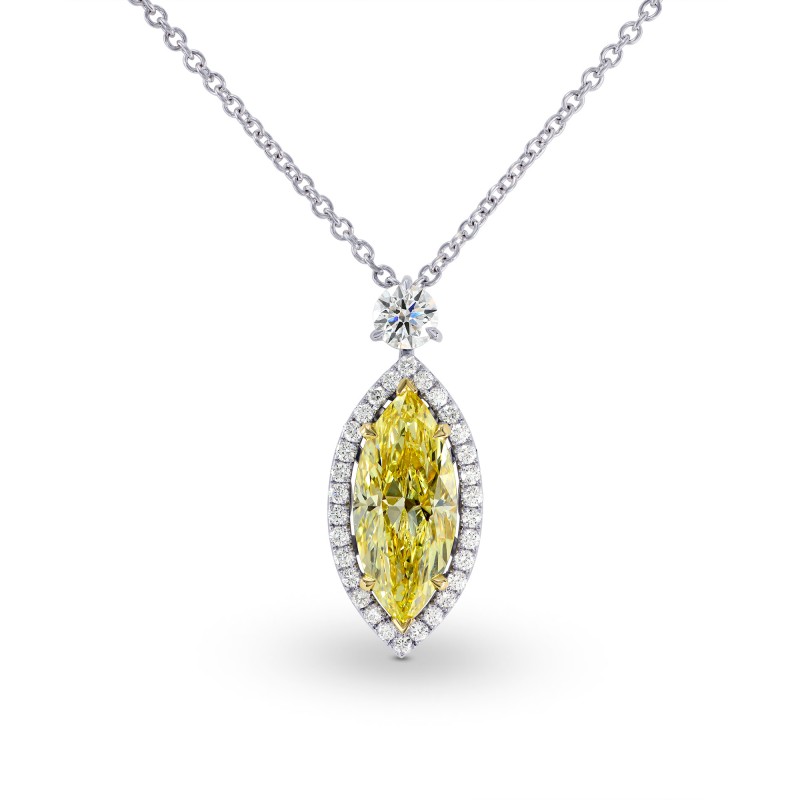 Fancy Yellow Marquise Diamond Pendant, SKU 98575 (2.35Ct TW)