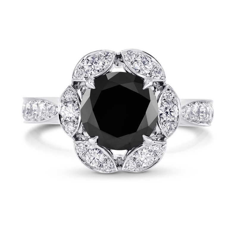 Round Black Diamond Designer Halo Ring, ARTIKELNUMMER 99646 (2,87 Karat TW)