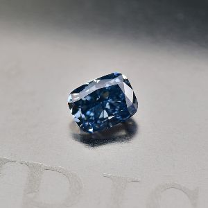 0.21 carat, Fancy Vivid Blue Diamond, Cushion Shape, VS2 Clarity, GIA, SKU 309294