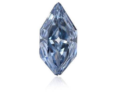 0.51 carat Fancy Vivid Blue Lozenge Shaped diamond