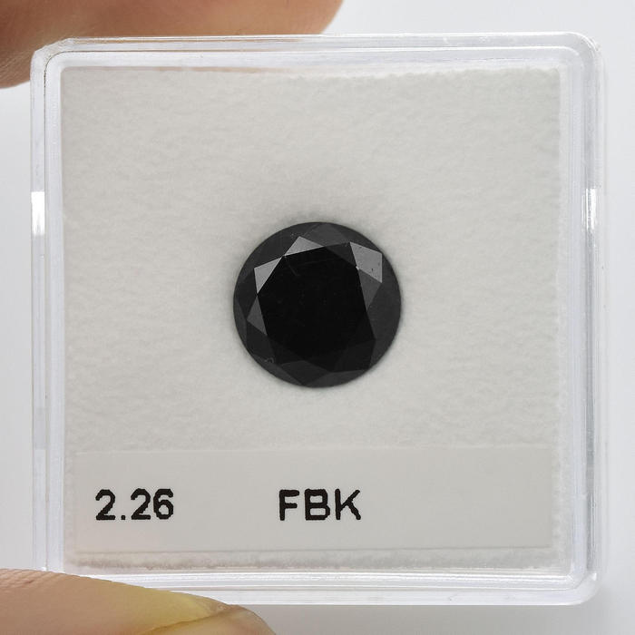 2.26 carat, Fancy Black Diamond, Round Shape, GIA, SKU 310625
