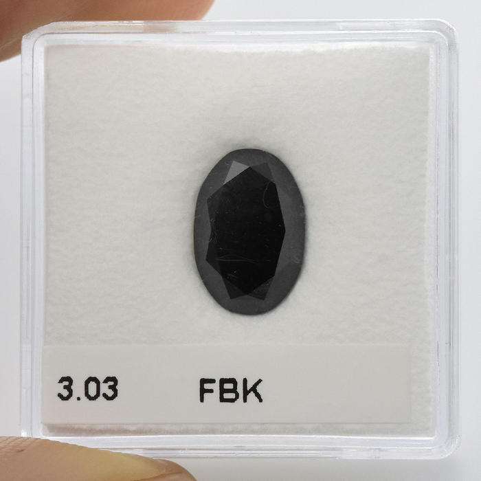 3.03 carat, Fancy Black Diamond, Oval Shape, GIA, SKU 310628