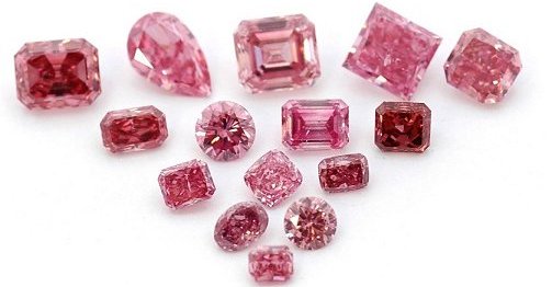 Kollektion pinkfarbener Argyle-Diamanten