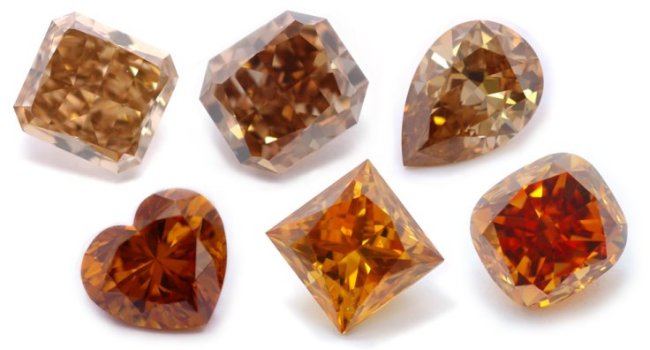 Different Shades of Cognac Diamonds