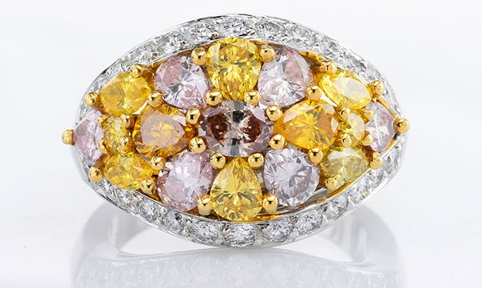 multicolor diamond ring