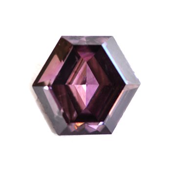 Diamant mit modifiziertem Sechseckschliff in Fancy-Dunkel-Purpur-Braun (Fancy Dark Purple Brown)