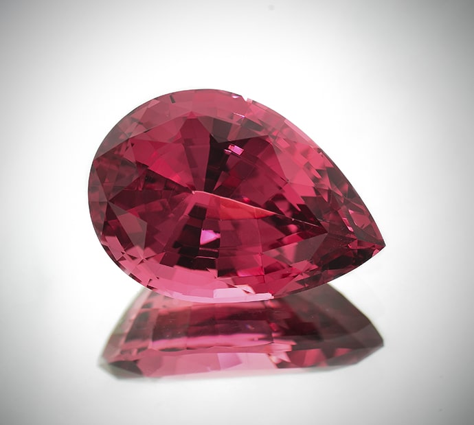 An unheated red ruby