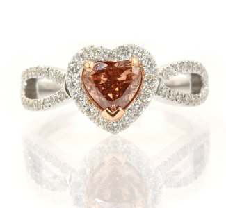 Pinkish Brown Diamond Ring
