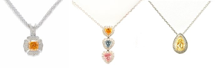 colored diamond pendants