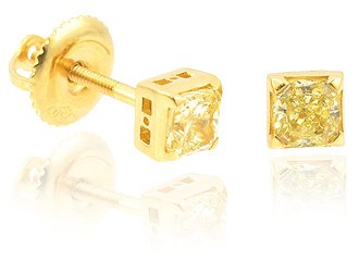 Yellow Diamond Earrings