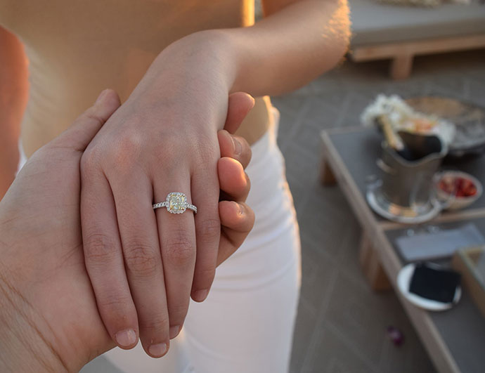 real diamond rings engagement